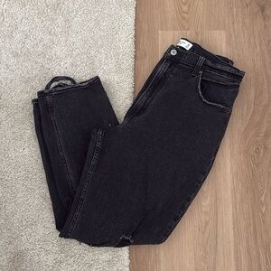 Abercrombie & Fitch Ultra High Rise Ankle Curve Love straight distressed